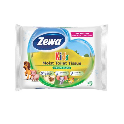 Zewa Kids Мокри кърпички x42 броя