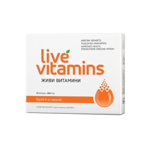 Live Vitamins Живи витамини 680 мг х30 капсули Vitaslim Innove