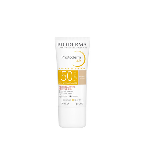 Bioderma Photoderm AR Слънцезащитен крем за лице за чувствителна и реактивна кожа SPF50+ натурален цвят x30 мл
