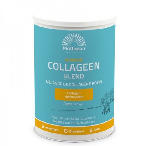 MATTISSON HEALTHSTYLE / RUNDER COLLAGEN BLEND / КОЛАГЕН (ГОВЕЖДИ) ТИП 1 С КАЛЦИЙ, МАГНЕЗИЙ, MCM, ВИТАМИН C, ПРАХ 300ГР