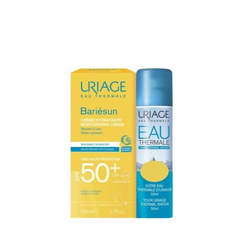 Uriage Bariesun Хидратиращ слънцезащитен крем SPF50 x50 мл + Термална вода x50 мл