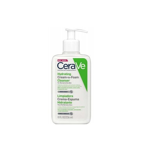 CeraVe Хидратираща измивна крем-пяна за лице и тяло за нормална и суха кожа х236 мл