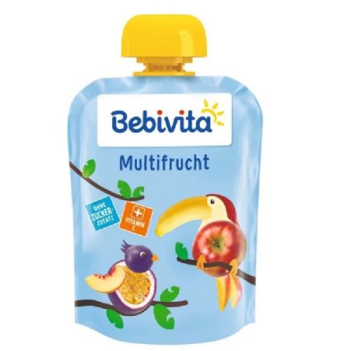 Bebivita Пауч мултиплод без глутен 12М+ 90 г