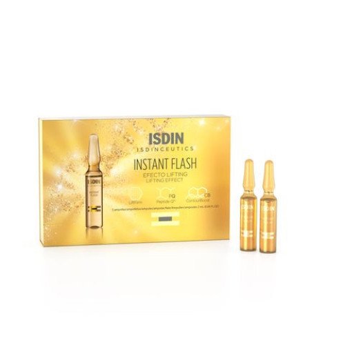 ISDIN Instant Flash Серум за лице с незабавен лифтинг и озаряващ ефект 5 ампули x2 мл