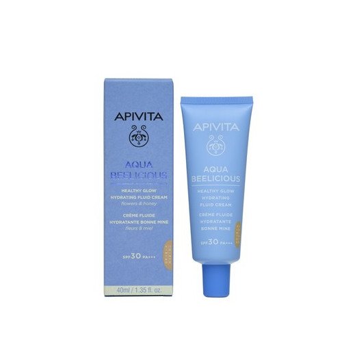 Apivita Aqua Beelicious Тониран хидратиращ озаряващ флуид SPF30 х40 мл