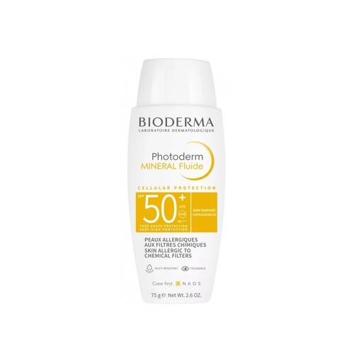 Bioderma Photoderm Mineral Слънцезащитен флуид за нетолерантна кожа SPF50+ х75 г