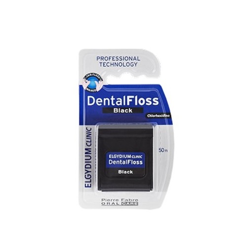 Elgydium Clinic DentalFloss Черен конец за зъби х50 м