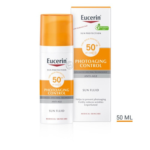 Eucerin Photoaging Control Слънцезащитен флуид за лице за контрол на фотостареенето SPF50+ х50 мл