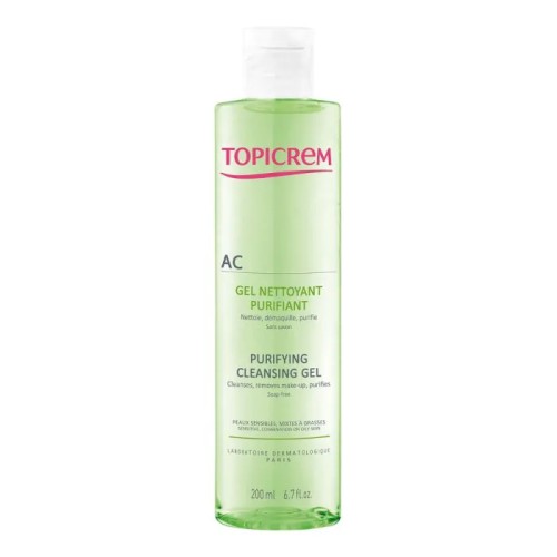 Topicrem AC Purifying Cleansing Gel Почистващ гел пенлив за мазна кожа и акне 200 мл