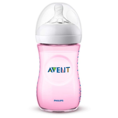 Шише за хранене Natural Response 260 мл. от Philips AVENT цвят розов-