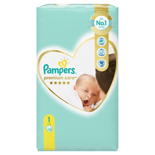 Пелени Pampers Premium Care 1 New Born 50 бр