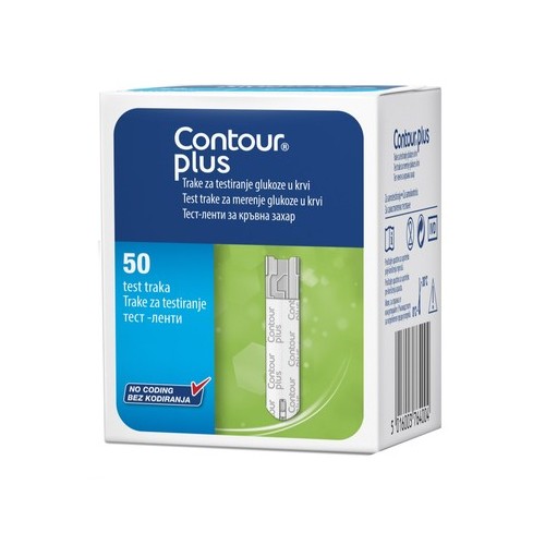 Contour Plus Тест ленти за тестване на кръвната захар х50 броя