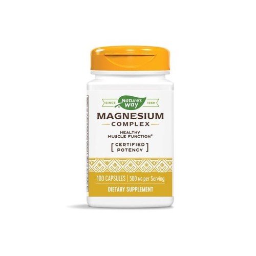 Nature's Way Magnesium Complex Магнезий комплекс за здрави кости, зъби и мускули 500 мг 100 капсули