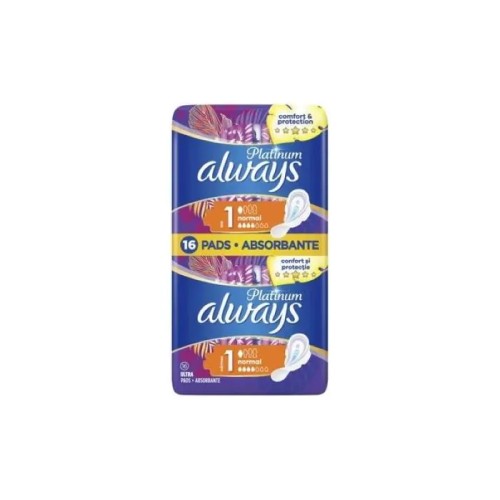 Always Platinum Normal Plus Duo Дамски превръзки x16 бр