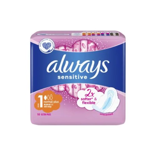 Always Sensitive Ultra Normal Plus Дамски превръзки x10 бр