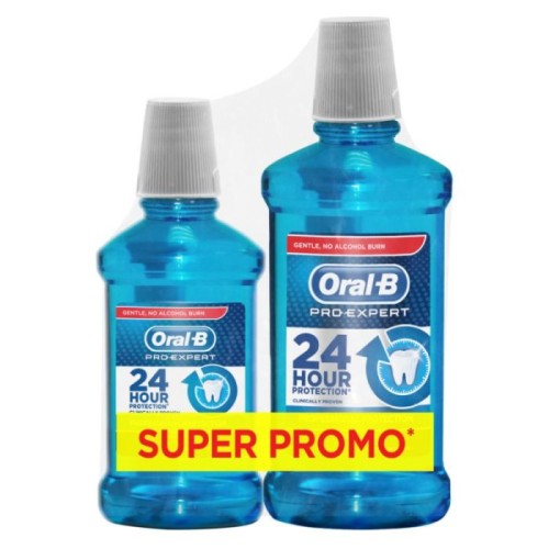 Oral-B Pro-Expert 24-hour Protection Вода за уста за 24 часа грижа 500 мл + 250 мл Комплект