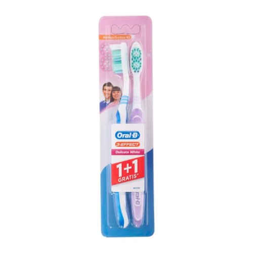 Oral-B Delicate White Medium Четка за зъби 1+1 бр