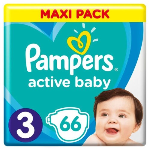 Пелени Pampers Active Baby Размер 3 Midi 66 бр