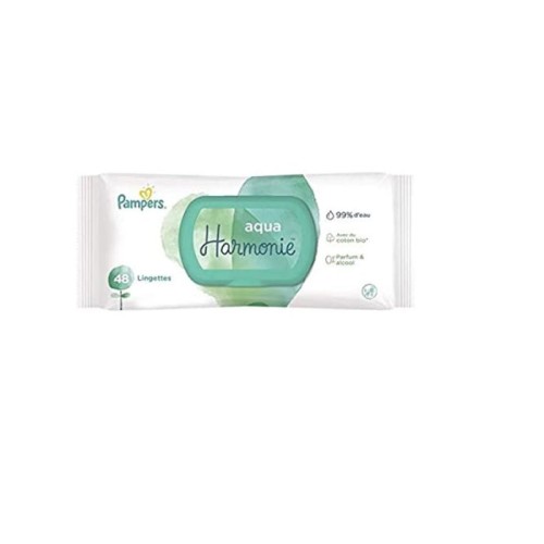 Pampers Aqua Harmonie Baby Wipes Бебешки мокри кърпички с капак 48 бр