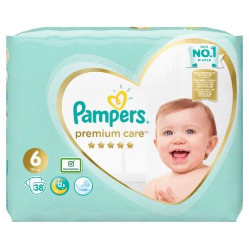 Пелени Pampers Premium Care Размер 6 XL 38 бр