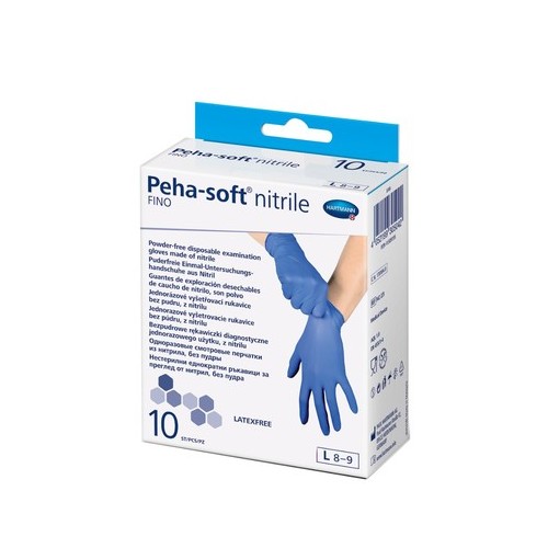 Peha-Soft Еднократни ръкавици от нитрил размер L х10 броя