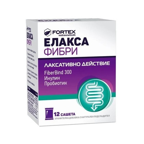 Елакса Фибри при запек х12 сашета Fortex