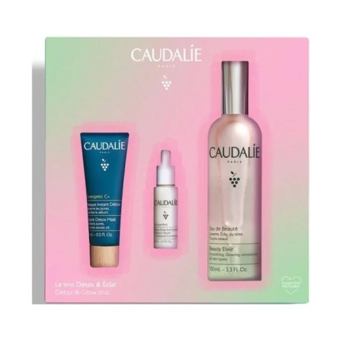 Caudalie Трио Детокс и блясък Комплект