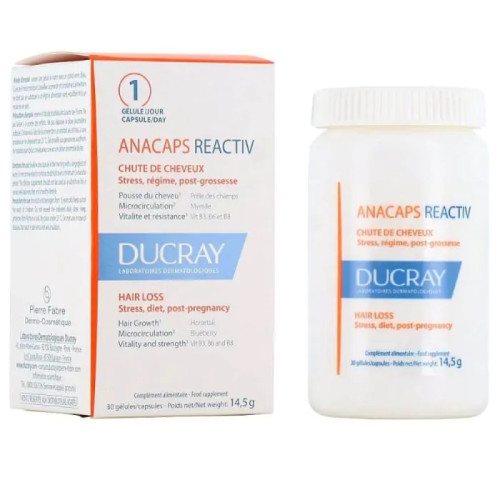 Ducray Anacaps Reactiv при реактивен косопад x30 капсули
