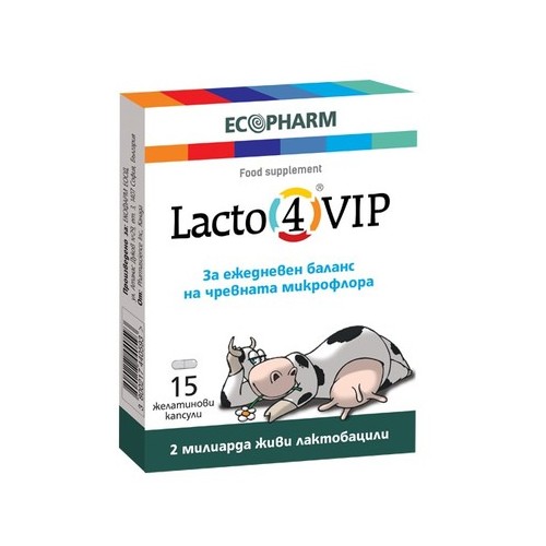 Lacto 4 VIP при храносмилателни проблеми x15 капсули