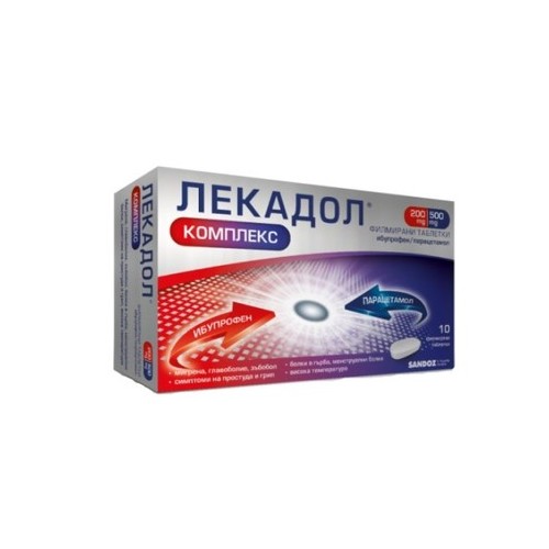 Лекадол Комплекс 200 мг/500 мг х10 таблетки Sandoz