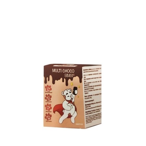 Multi Choco Bimbi Пробиотичен мултивитаминен шоколад x20 блокчета Naturpharma