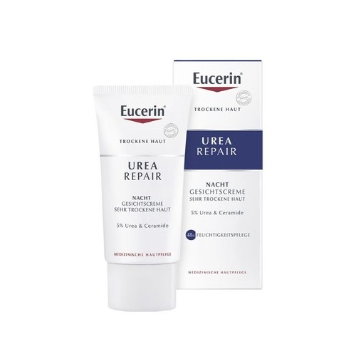 Eucerin UreaRepair Обогатен нощен крем за лице с 5% урея х50 мл