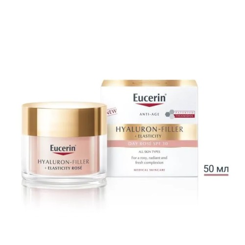 Eucerin Hyaluron-Filler + Elasticity Rose Озаряващ дневен крем SPF30 50 мл