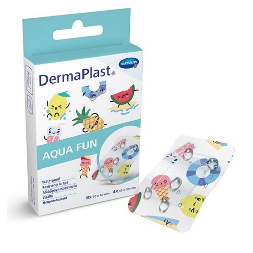 Hartmann DermaPlast Aqua Fun Непромокаеми пластири за деца 2 размера 12 бр