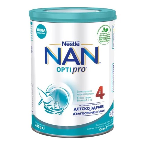 Nestle NAN Optipro 4 Обогатена млечна напитка за малки деца 24М+ 400 гр