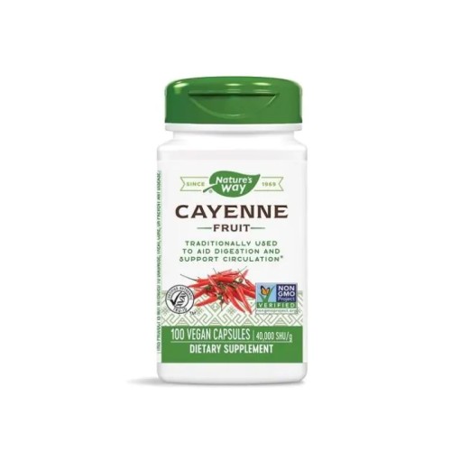 Nature's Way Cayenne Fruit Лют червен пипер 450 мг 100 V капсули