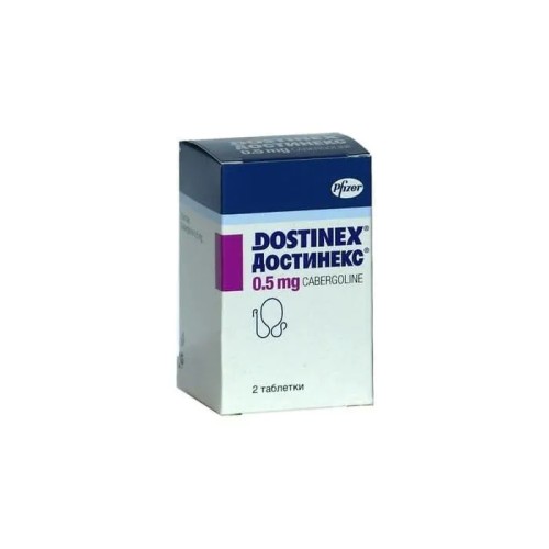 Достинекс таблетки 0,5 мг х 2