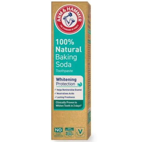 ARM & HAMMER 100% NATURAL BAKING SODA WHITENING PROTECTION Избелваща паста за зъби, 75мл