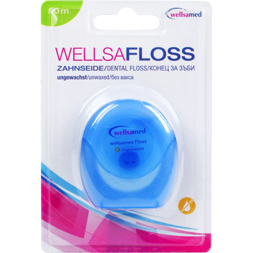 Конец за зъби неутрал без вакса, 50м., Wellsamed Wellsa Floss