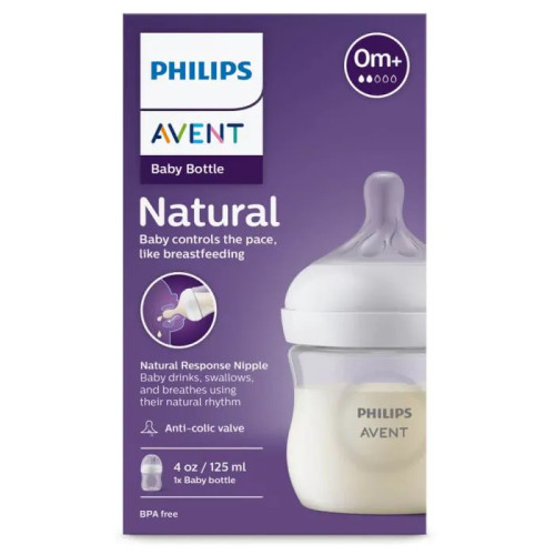 Avent Natural Response Бутилка с биберон 0М+ 125 мл