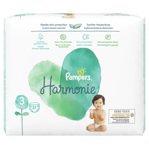 Пелени Pampers Harmonie Размер 3 Midi 31 бр