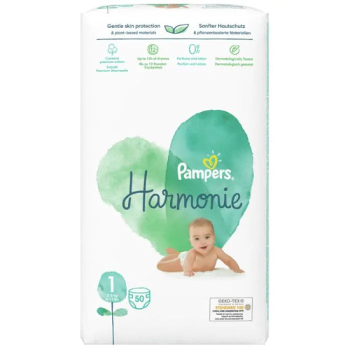 Пелени Pampers Harmonie Размер 1 New born 50 бр