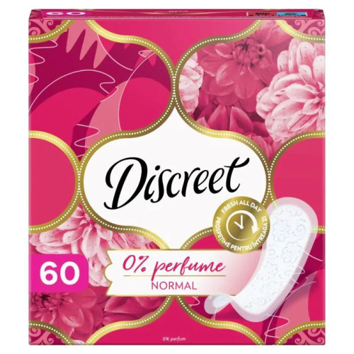 Discreet Normal Неароматизирани ежедневни дамски превръзки 60 бр