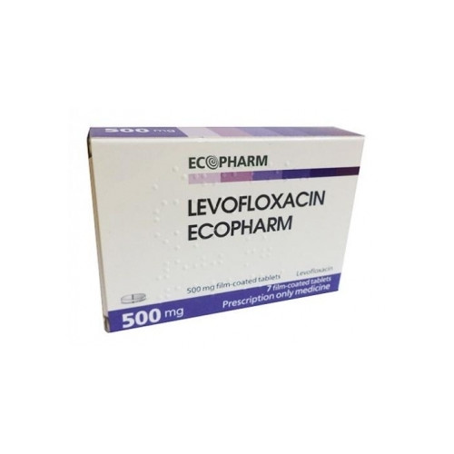 Левофлоксацин Екофарм 500 mg х 7 филм. табл. / Levofloxacin Ecopharm 500 mg х7 film-coated tabl.