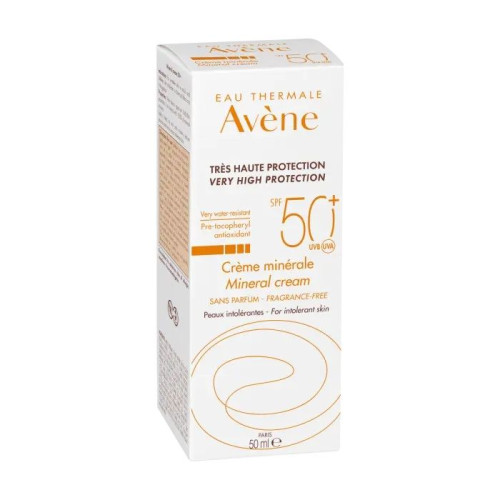 Avene Sun SPF50 минерален слънцезащитен крем за лице с висока защита 50мл.