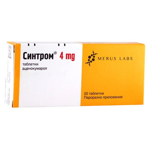 Синтром 4 мг х 20 табл /Sintrom tablet 4 mg x20