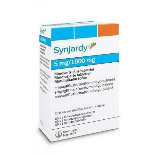 Синджарди 5 мг/1000 мг х 60 табл /Synjardy film-coated tablet 5 mg/1000 mg x60