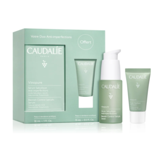 Caudalie Комплект Vinopure duo за мазна кожа с несъвършенства - Vinopure Салицилов серум 30мл+флуид 15 мл