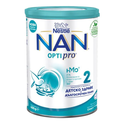 Nestle NAN Optipro 2 HM-O Обогатено преходно мляко на прах 6+ месеца х400 г