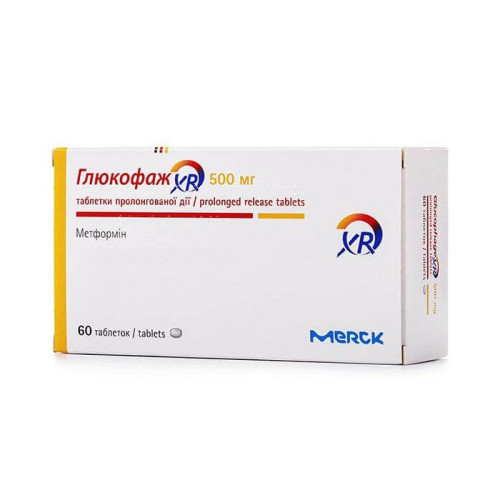 Glucophage xr prolonged-release tablet 500 mg x60